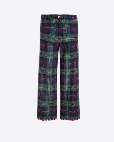 PANTALON CUADRO ESCOCES PERFIL ROSA