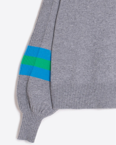 JERSEY GRIS DETALLE MANGAS