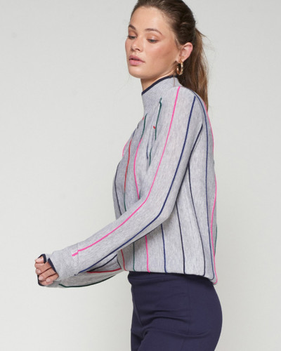 JERSEY GRIS RAYAS MULTICOLOR