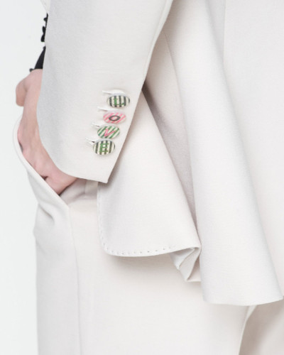 CHAQUETA PUNTO ROMA CRUDO LOVE