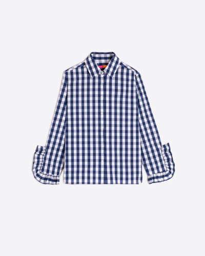 CAMISA VICHY VOLANTES XL