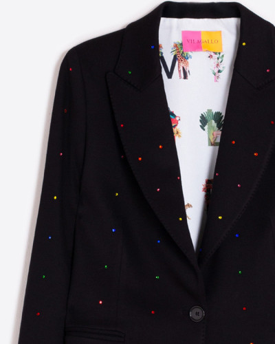 CHAQUETA NEGRA STRASS