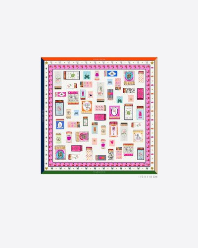 FOULARD SEDA ESTAMPADO CERILLAS