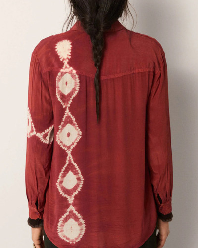 BLUSA FLUIDA TERRACOTA TIE-DYE