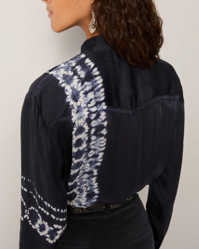 BLUSA AZUL MARINA BANDA VERTICAL