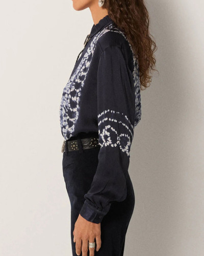 BLUSA AZUL MARINA BANDA VERTICAL