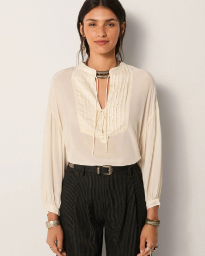 BLUSA FLUIDA BLANCO ROTO