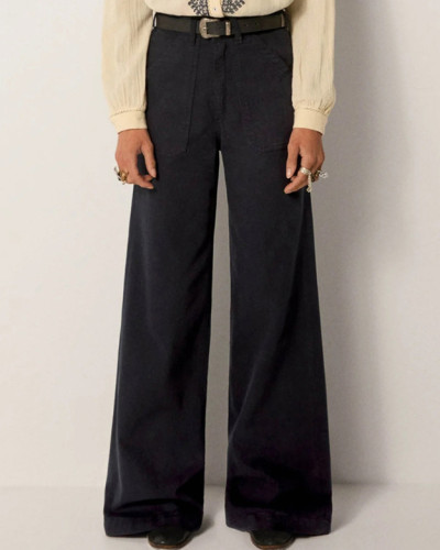 PANTALÓN TIRO ALTO MARINO