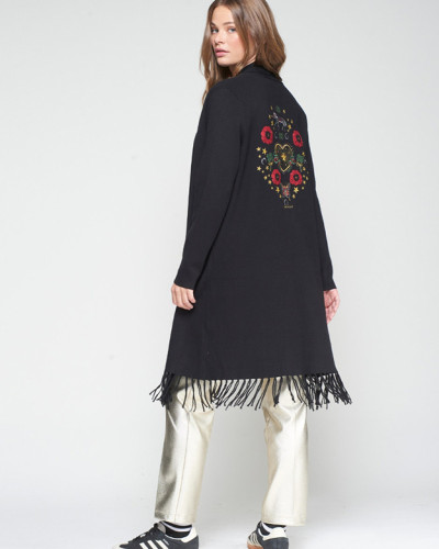 CARDIGAN NEGRO CORAZON CABALLO
