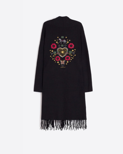 CARDIGAN NEGRO CORAZON CABALLO
