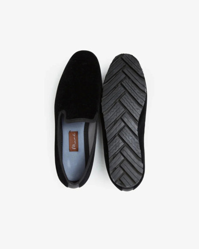 SLIPPER TERCIOPELO NEGRO