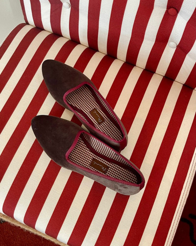 SLIPPER TERCIOPELO CHOCOLATE
