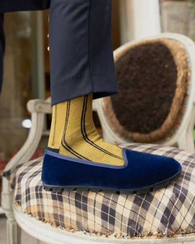 SLIPPER TERCIOPELO MARINO