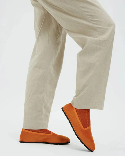 SLIPPER TERCIOPELO NARANJA