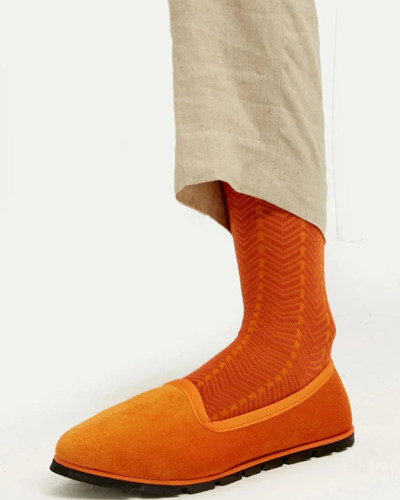 SLIPPER TERCIOPELO NARANJA