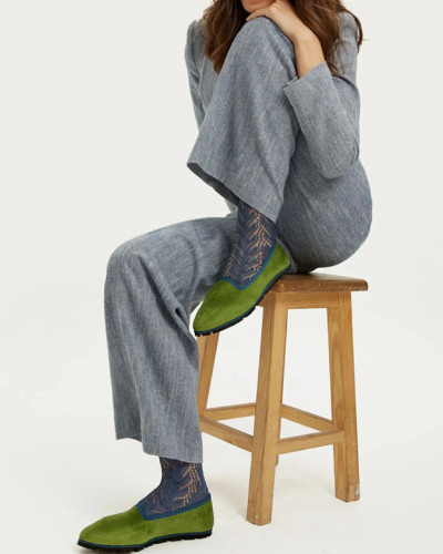 SLIPPER TERCIOPELO VERDE