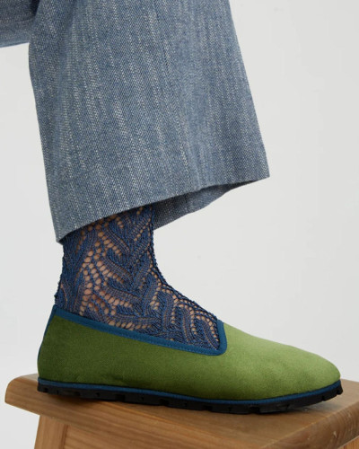SLIPPER TERCIOPELO VERDE