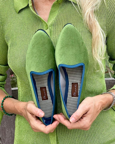 SLIPPER TERCIOPELO VERDE