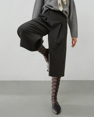 CALCETIN DAMERO MARRON