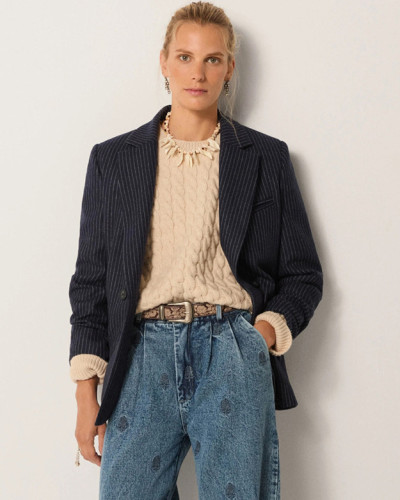 CHAQUETA MARINA RAYAS