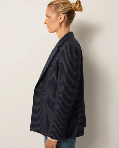 CHAQUETA MARINA RAYAS