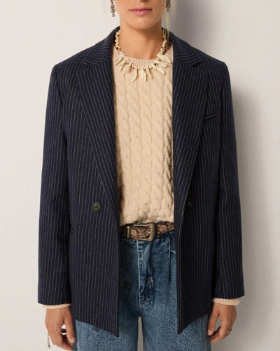 CHAQUETA MARINA RAYAS