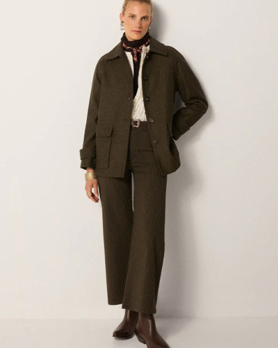 CHAQUETA VERDE RECTA