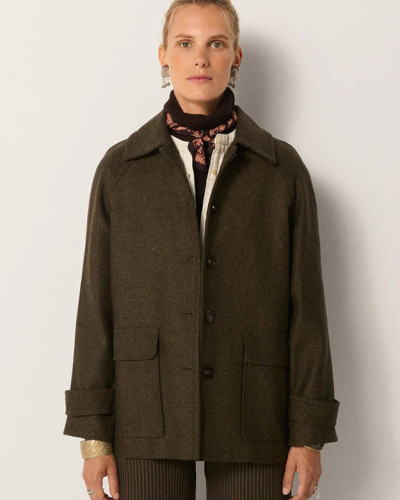 CHAQUETA VERDE RECTA
