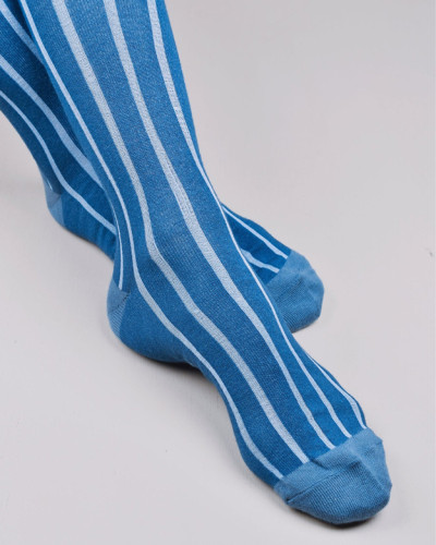 CALCETIN RAYAS AZUL