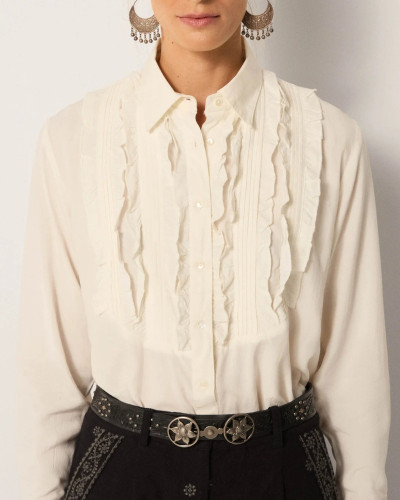 CAMISA VOLANTES CASCADA