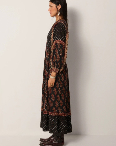 VESTIDO MANGAS ABULLONADAS