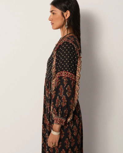 VESTIDO MANGAS ABULLONADAS