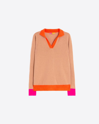 JERSEY CAMEL CUELLO NARANJA