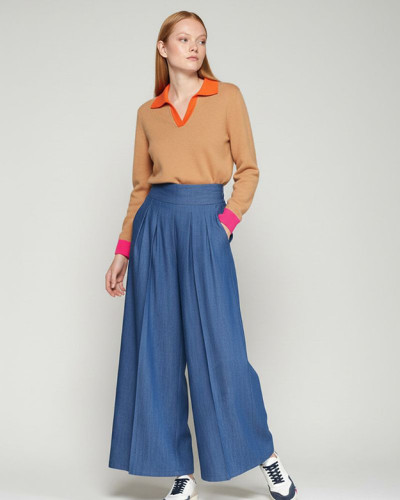 JERSEY CAMEL CUELLO NARANJA