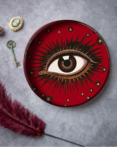 BANDEJA DECORATIVA OJO ROJO