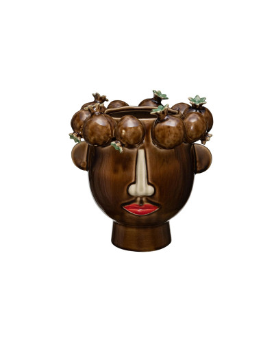 ARCIBOLDO POMEGRANATE VASE BROWN