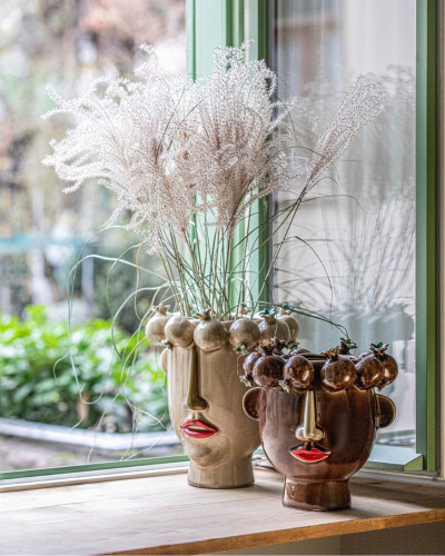 ARCIBOLDO POMEGRANATE VASE BROWN