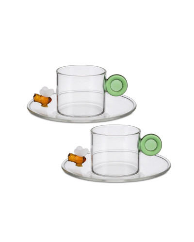 SET 2 TAZAS CAFÉ