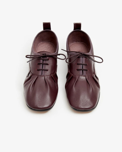 ZAPATO ARRUGADO VINO