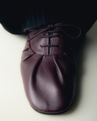 ZAPATO ARRUGADO VINO