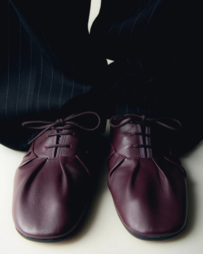 ZAPATO ARRUGADO VINO