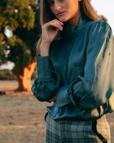 BLUSA MOSS VERDE AZULADO