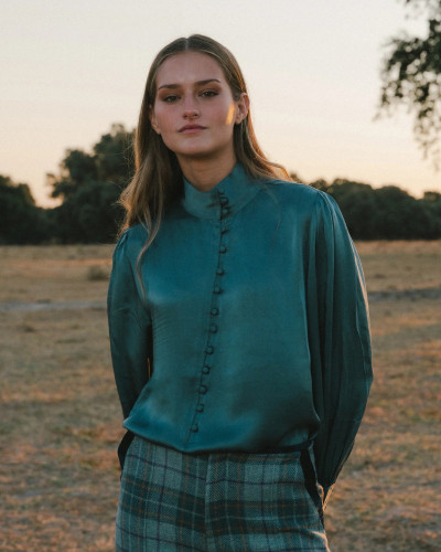 BLUSA MOSS VERDE AZULADO