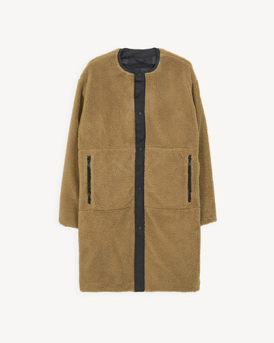 ABRIGO CAMEL CUELLO CAJA