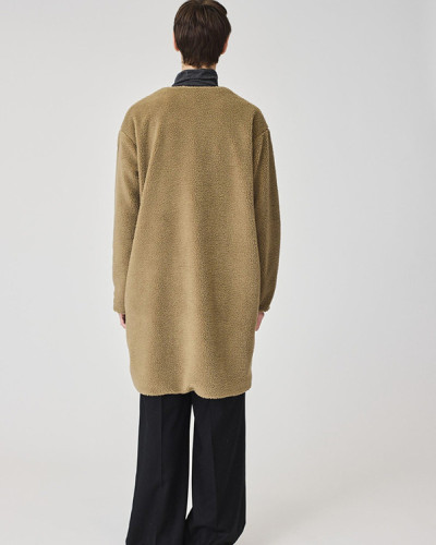 ABRIGO CAMEL CUELLO CAJA