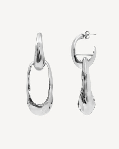 PENDIENTES WAVE PLATA