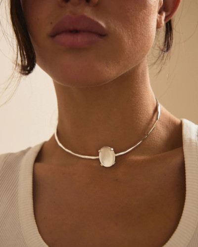 COLLAR MELOCOTON PLATA