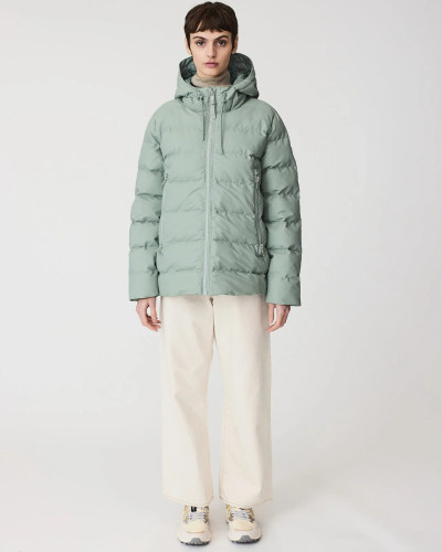 ABRIGO VERDE AGUA IMPERMEABLE