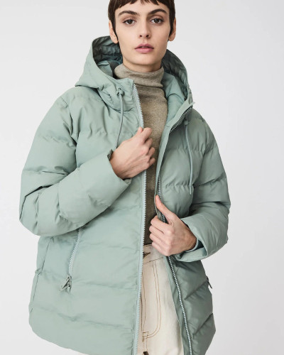 ABRIGO VERDE AGUA IMPERMEABLE