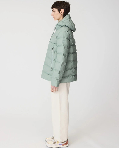 ABRIGO VERDE AGUA IMPERMEABLE